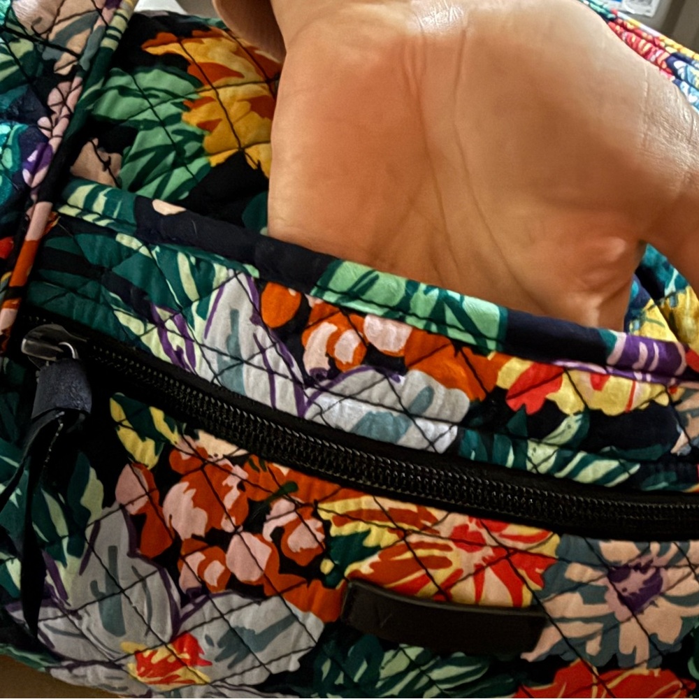 Vera Bradley Quilted Bag with Floral Design - Orange, Green, Purple - Picture 8 of 8